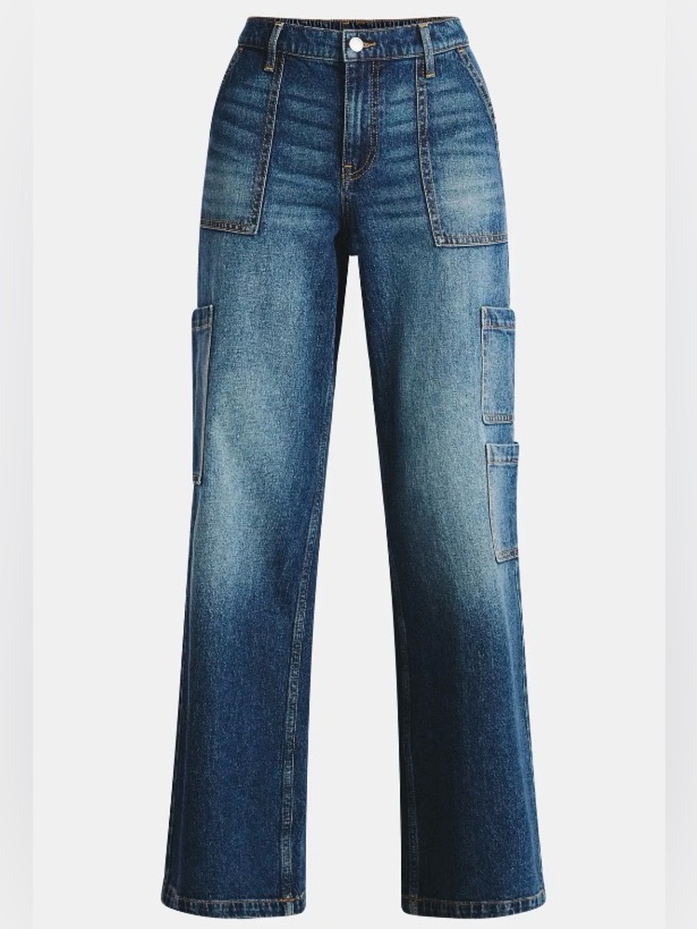 No Boundaries Dark Blue Stretch Denim Wide Leg Jeans
